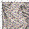 thumbnail image 2 of Soimoi Florals Printed, Polyester Fleece, Fabric by The Yard Sewing DIY Stretch Fabric 56 Inches Wide, WarmFabric for Hats, Coats, Gloves, Blankets, Purple, 2 of 6