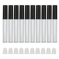 thumbnail image 2 of 10 Botellas de Brillo de Labios Recargables, Cuerpo de Botella Transparente, Tapón A Prueba de Fugas, Plásstico, 2,5 ml, Almacenamiento de Cosmética, 2 of 7