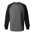 thumbnail image 5 of Wyzesi Plus Size Sweatshirt Hoodies for Men Male Patchwork Contrasting Raglan Sleeve Round Neck Sweatshirt with Inner Long Sleeves, 5 of 5