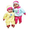 thumbnail image 3 of Silla alta doble Lissi y set de 2 muñecas bebé de 14" rosa y amarillo, 3 of 6