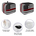 thumbnail image 5 of Toaster Cover 2 Slice, Red American Flag Dustproof Bakeware Oven Protector with Top Hook, Black White Striped US Flag Stars Waterproof Small Kitchen Appliance Toasters Dust Cover, 11"x6"x8", 5 of 9