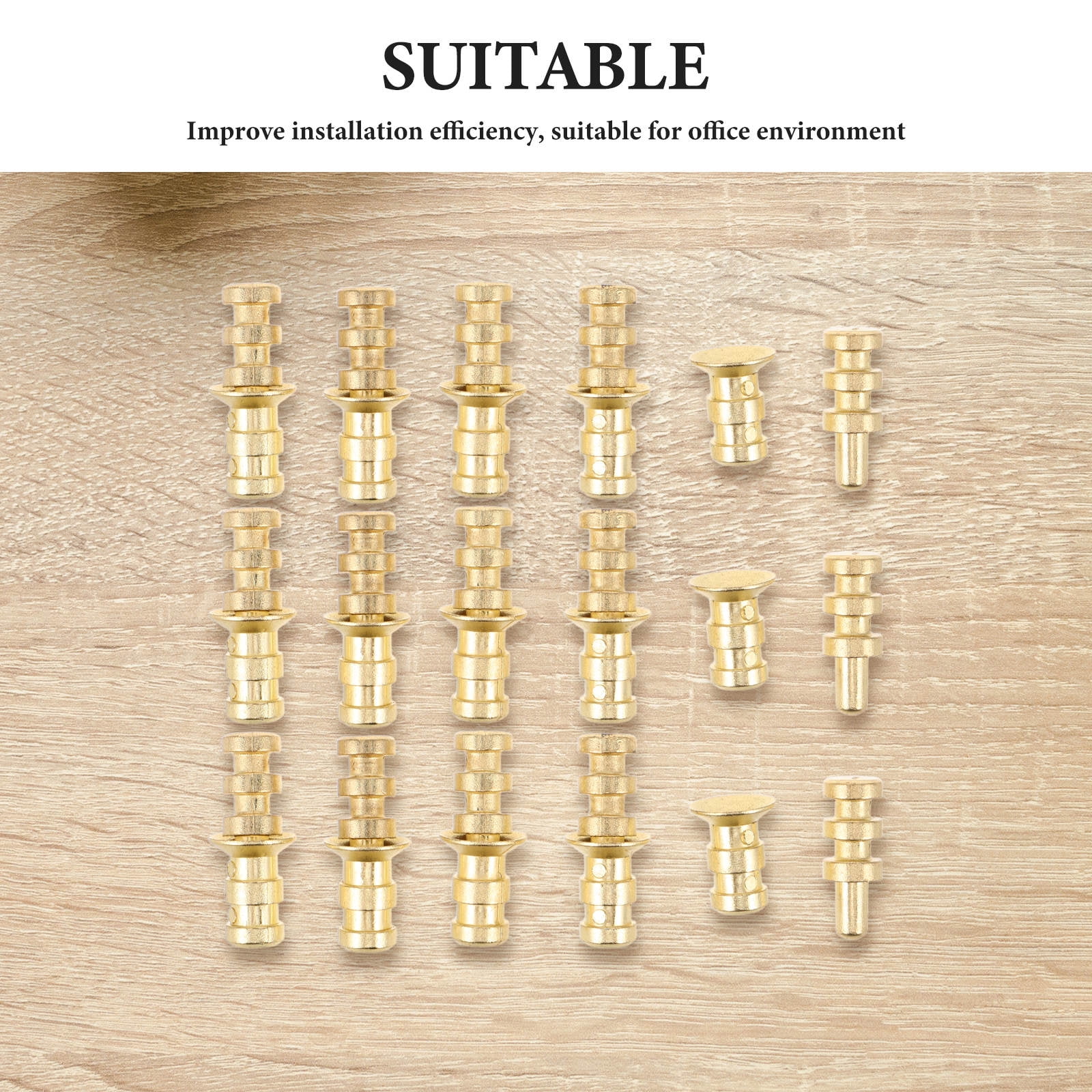 OUNONA 24Pcs Table Leaf Hardware Metal Pins with Wear Resistant Finish for Home Use and Desk Assembly