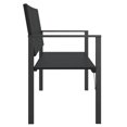 thumbnail image 2 of vidaXL 2-Seater Garden Bench Black Poly Rattan, 2 of 5