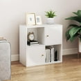 thumbnail image 4 of Cube Bookcase with Doors, Freestanding Storage Organizer with Open Compartments and Cabinets, 4 of 9