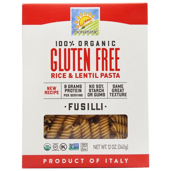 Bionaturae - Organic Gluten-Free Rice & Lentil Pasta Fusilli - 12 oz.