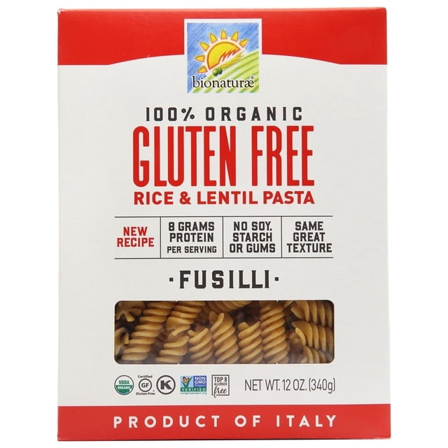 Bionaturae - Organic Gluten-Free Rice & Lentil Pasta Fusilli - 12 oz.