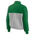 thumbnail image 3 of Women's Fanatics Green/Heathered Gray Oregon Ducks Sideline to Sideline Colorblock Quarter-Zip Jacket, 3 of 3