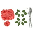 thumbnail image 1 of 25 piezas de flores artificiales rosas rosas decoración de boda caja de regalo bebé rojo, 1 of 9
