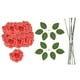 thumbnail image 1 of 25 piezas Flores artificiales con decoraciones del hogar de tallo decoración de boda 3d toque real para el día de la madres interiores al aire libre rojo, 1 of 8