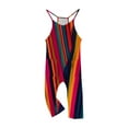 thumbnail image 6 of Odeerbi 5-14 Years Kids Girls Summer Jumpsuit Colorful Striped Camisole Romper Casual Overalls Bib Overall Pantss with Pockets, 6 of 6