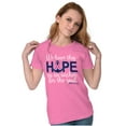 thumbnail image 3 of Breast Cancer Hope is an Anchor Quote Womens Slim Fit Graphic Tee Brisco Brands S, 3 of 5