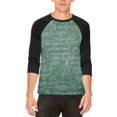 thumbnail image 1 of Math Geek Formulas Chalkboard Mens Raglan T Shirt, 1 of 1