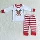 thumbnail image 1 of Conjunto bordado de Navidad para niños, ropa de dormir de algodón con pan de jengibre y caramelo, pantalones a cuadros, conjunto de ropa de dormir para niña, pijamas para niños pequeños, 1 of 2