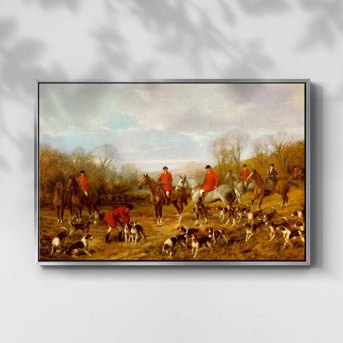 Vintage Animal Print-X By Wexford Home Framed in Silver Wood Gallery Wrapped Canvas 27 in. x 41 in.