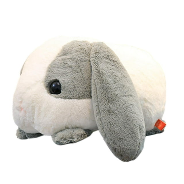 Muñeco de peluche de , Animal relleno de Pascua, regalos de Pascua, muñeco de conejo de peluche con orejas caídas para regalo de cumpleaños de Gris blanco