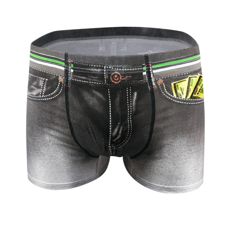 zuwimk Men'S Underwear,Men's Soft Cotton Modal Blend Trunks Breathable  Pouch Underwear Black,L 