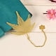 thumbnail image 5 of Marcador de libros de latón, marcapáginas de Metal con loto de hierba de cuatro hojas, Ginkgo hueco a la corrosión, hoja de arce, sicomoro, artículo para regalar, Material duradero, 5 of 6