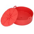 thumbnail image 4 of Revestimiento de silicona para olla de freidora de aire, sartén para parrilla, tapete para pan y pasteles, cesta para olla a presión, herramienta de cocina, color rojo, 4 of 14