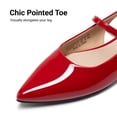 thumbnail image 5 of Women’s Pointed Toe Slingback Flats, Adjustable Ankle Strap Low Heel Dress Shoes for Work & Daily Wear, 5 of 8