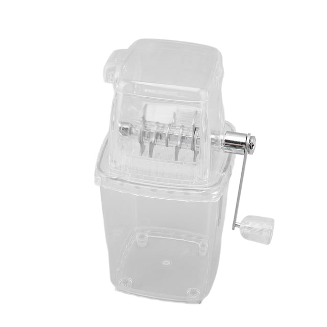 Hand Crank Ice Crusher, Electric for Home Kitchen Summer Gift Family or FriendsTransparentHand Cranked Clear Rustproof Multifunctional Manual Transparent