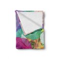 thumbnail image 2 of Art Soft Flannel Fleece Throw Blanket, Floral Arrangement with Vivid Roses Nature Flowers Botany Love Print, Cozy Plush for Indoor and Outdoor Use, 50" x 60", Magenta Turquoise, by Ambesonne, 2 of 6