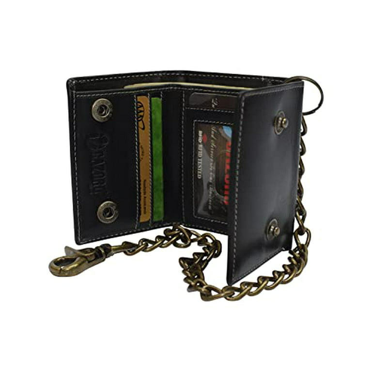Personalised Tri Fold Leather Wallet RFID Safe Mens Slim -  UK