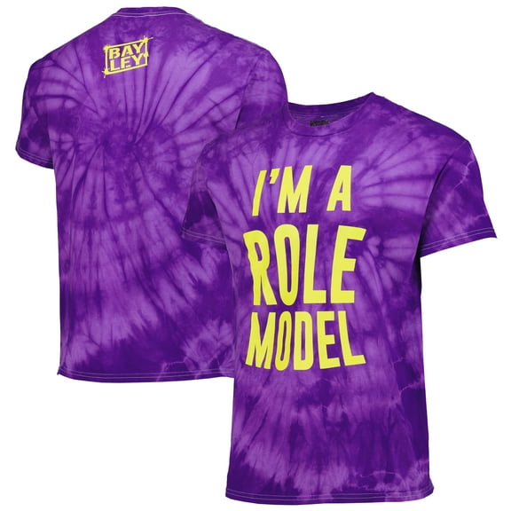Men's Purple Bayley I'm A Role Model Tie-Dye T-Shirt