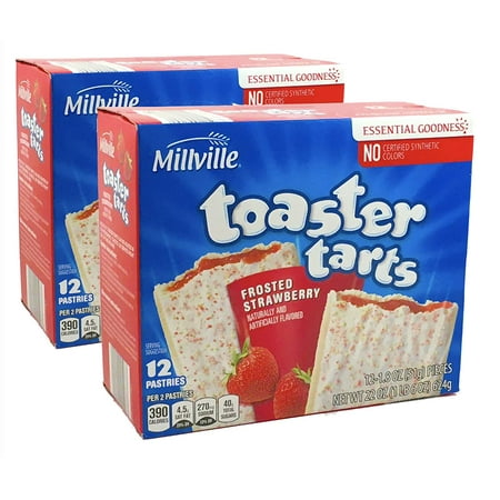 Millville Toaster Tarts No Synthetic Colors (Frosted Strawberry 2 Boxes)