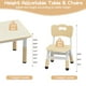 thumbnail image 3 of QinaQin Mesa infantil con 4 sillas, juego ajustable en altura con cubierta tipo graffiti y patas antiderrapantes, ideal para manualidades, estudio y actividades infantiles, 3 of 7