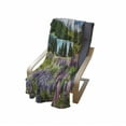thumbnail image 4 of Nature Soft Flannel Fleece Blanket, Floral Mountain Meadow Valley by Lake with Blossom Petals Inspiration Picture, Cozy Plush for Indoor and Outdoor Use, 50" x 70", Purple Fern Green, by Ambesonne, 4 of 6