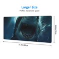 thumbnail image 2 of Rocae Undersea Shark for Gaming Mouse Pad, Mouse Pad Large, Office Computer Keyboard Mousepad, Keyboard and Mouse Pad with Stitched Edges,31.5 x 11.8 in, 2 of 5