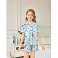 thumbnail image 3 of Arshiner Girls Pajamas Sets Short Sleeve Kids Pjs Button Down Sleepwear, 3 of 3