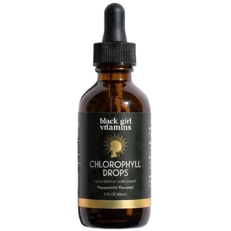 Black Girl Vitamins Liquid Chlorophyll Drops – Mulberry Leaf + Chlorophyllin with Peppermint, Vegan Liquid Concentrate, Supports Digestive Comfort & Healthy-Looking Skin (4-Month Supply)