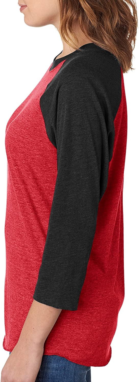 Mens Clementine Tri-Blend 3/4-Sleeve Raglan Tee