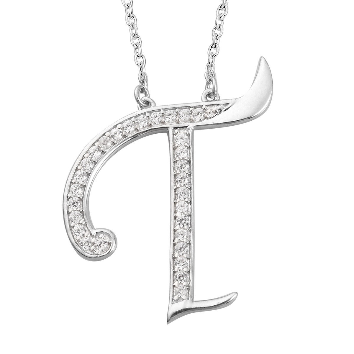 Personalized 925 Sterling Silver Initial Letters A-Z Charm Pendant