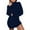 Navy, variant on Lindreshi Fall Dresses for Women 2025 Homecoming Dresses Women's Casual Solid Slimming Waist Turtleneck Long Sleeve Sweater Dresses