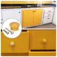 thumbnail image 5 of Uxcell Round Wood Knobs, 33x23mm Pull Handles for Drawer with Screws Yellow 10 Pack, 5 of 5