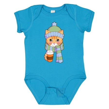 

Inktastic Cute Orange Tabby Cat in Scarf and Hat Gift Baby Boy or Baby Girl Bodysuit