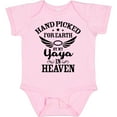 thumbnail image 3 of Inktastic Handpicked for Earth by My Yaya in Heaven with Angel Wings Boys or Girls Baby Bodysuit, 3 of 5