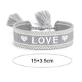 thumbnail image 6 of AYYUFE Ladies Wrap Bracelets Tassel Exquisite Hand Decoration Embroidered Letters n Bracelet for Friends Braid Fabric Blac, 6 of 8