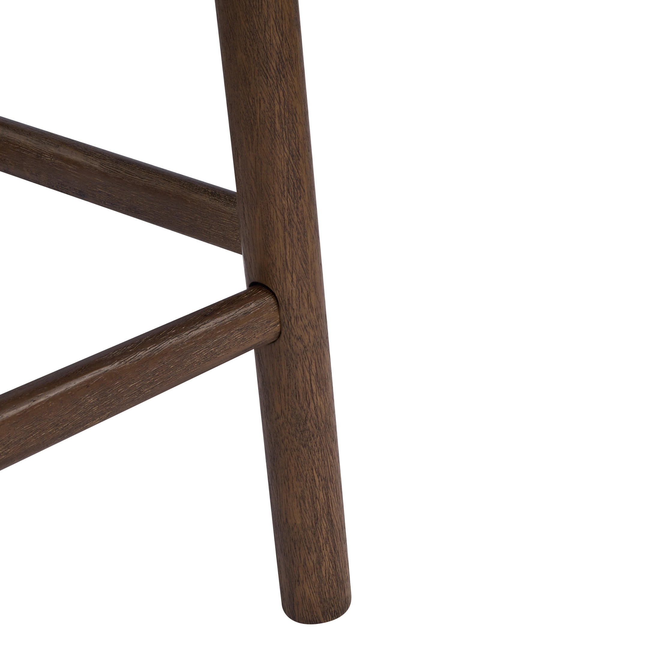 Christopher Knight Home Rustic 27.36" Counter Height Bar Stools, Solid Wood Frame, Walnut, Set of 4