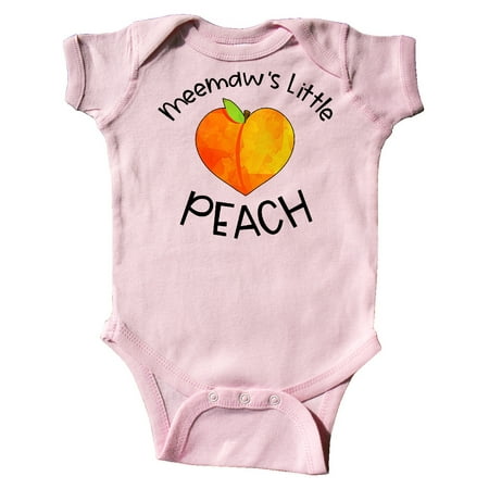 

Inktastic Meemaw s Little Peach Cute Peach Heart Gift Baby Boy or Baby Girl Bodysuit