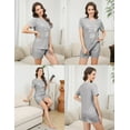 thumbnail image 5 of Womens Short Sleeve Pajama Sets with Shorts 2 Piece Round Neck Women's Shorts Pajamas Sets Cute Print Womens Summer Sleepwear Set with Pockets, S-XXL, 5 of 9