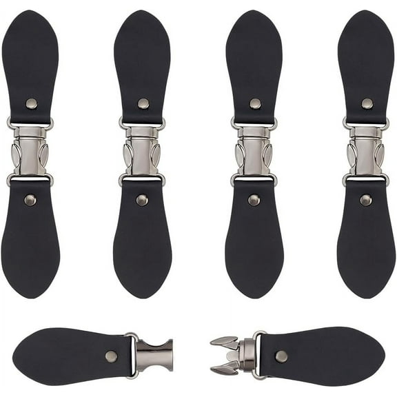 5 Sets Sew on Toggle Closures Black Metal Leather Cloak Clasp Fasteners Sewing Snap Toggle Buttons Coats Buckle Clips Duffle Jacket Buckle Replacement Toggle Buckles for DIY
