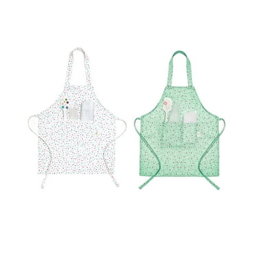 TOVLA JR. Apron Gift Set for Kids - Baking and cooking with Pocket for Boys and Girls - Sprinkle Print