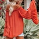 thumbnail image 4 of Blusa acampanada de manga larga con hombros descubiertos, ligera, transpirable, Tops de moda para mujer, 4 of 6
