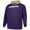 thumbnail image 2 of Men's Fanatics Purple Dallas Cowboys Big & Tall Patched Out Pullover Hoodie, 2 of 3
