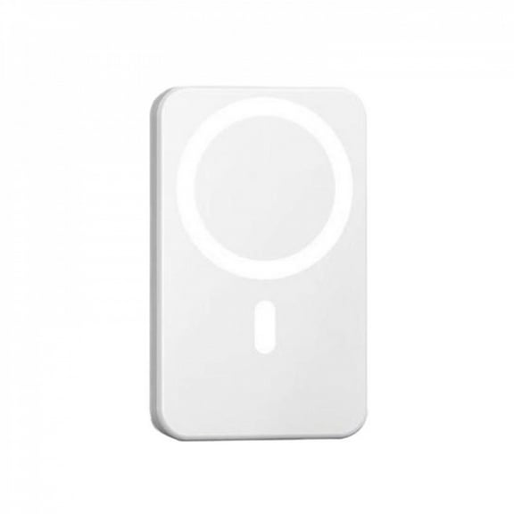 Magnetic Power Bank,5000mAh Portable Charger,Fast Charging for iPhone 16/15/14/13/12 Pro/Pro Max/Plus,White MagSafe Wireless Battery