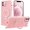 Pink, variant on Compatible with iPhone 12 Case & iPhone 12 Pro Case with Invisible Magnetic O-Ring Stand Translucent Case for iPhone 12 & 12 Pro 6.1" [Compatible with MagSafe][Great Grip Feeling], Rose