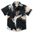 thumbnail image 2 of IBTOM CASTLE Daddy and Me Matching Outfits Hawaiian Father and Son Matching Shirts for family Photoshoot Summer Men Boys Father's Day Tops 3XL Black Floral, 2 of 8